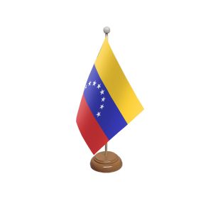 Venezuela (Crest) Wooden Table Flag