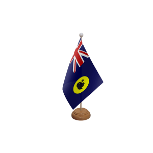 Western Australia Wooden Table Flag