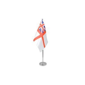 White Ensign Satin Table Flag