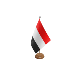Yemen Wooden Table Flag