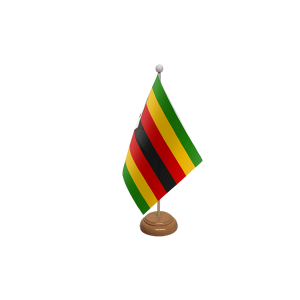 Zimbabwe Wooden Table Flag