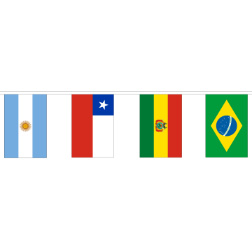 12 South American Nation 5m Rectangle Bunting