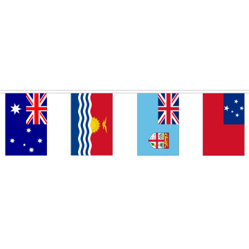 14 Oceanian Nation Rectangle Bunting