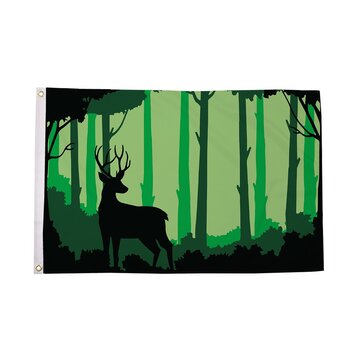Deer Silhouette Flag