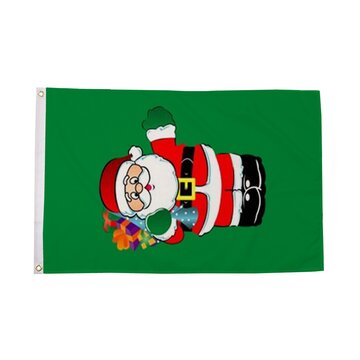 Santa with Gifts Flag