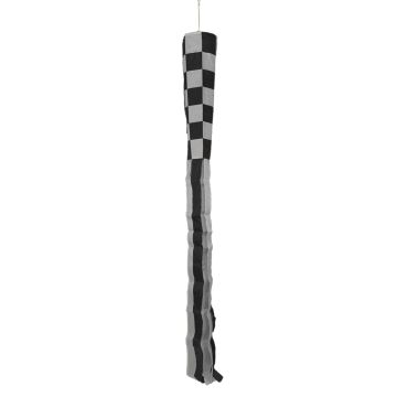 Black and White Check Windsock