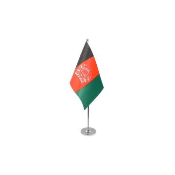 Afghanistan New Satin Table Flag – 9x6in (22.5 x 15 cm)