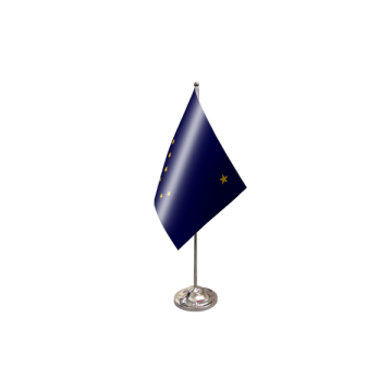 Alaska Satin Table Flag – 9x6in (22.5 x 15 cm)