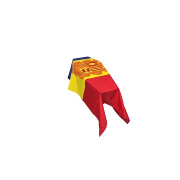 Andorra Coffin Drape Flag