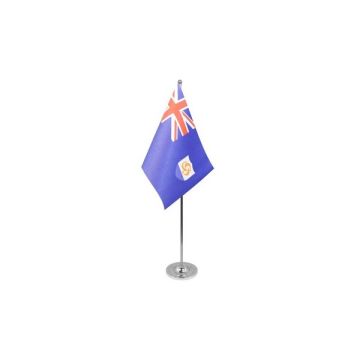Anguilla Satin Table Flag – 9x6in (22.5 x 15 cm)