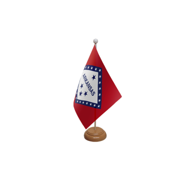 Arkansas Wooden Table Flag – 9x6in (22.5 x 15 cm)