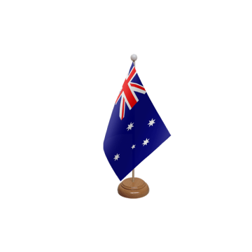 Australia Large Wooden Table Flag – 18x12in (45 x 30 cm)