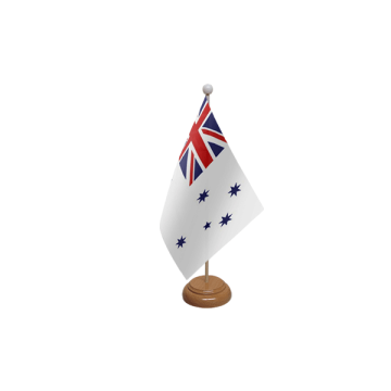 Australia Navy Ensign Wooden Table Flag – 9x6in (22.5 x 15 cm)
