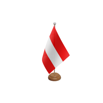 Austria Large Wooden Table Flag – 18x12in (45 x 30 cm)
