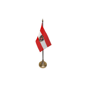 Austria Crest Small Table Flag – 6x4in (15 x 10 cm)