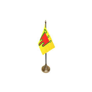 Auvergne Small Table Flag – 6x4in (15 x 10 cm)