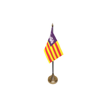 Balearic Islands Small Table Flag – 6x4in (15 x 10 cm)