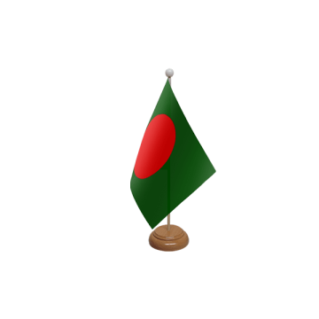 Bangladesh Large Wooden Table Flag – 18x12in (45 x 30 cm)