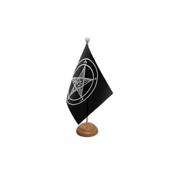 Baphomet Church of Satan Wooden Table Flag – 9x6in (22.5 x 15 cm)