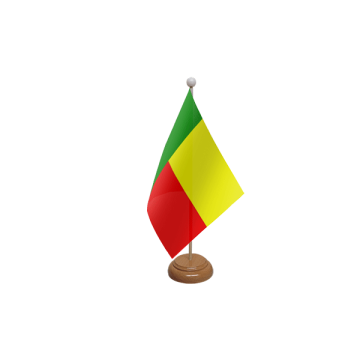 Benin Large Wooden Table Flag – 18x12in (45 x 30 cm)