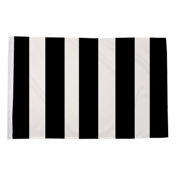 Black and White Striped Flag (Sleeved)