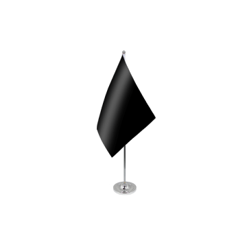 Plain Black Satin Table Flag – 9x6in (22.5 x 15 cm)
