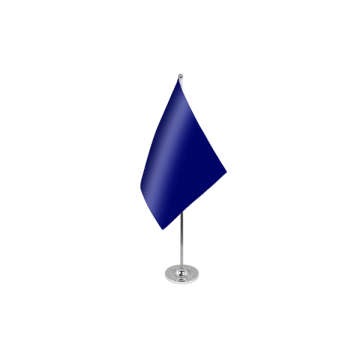 Plain Blue Satin Table Flag – 9x6in (22.5 x 15 cm)