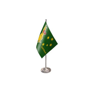 Boxing Kangaroo Satin Table Flag