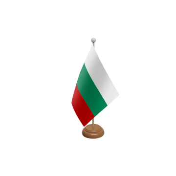 Bulgaria Wooden Table Flag – 9x6in (22.5 x 15 cm)