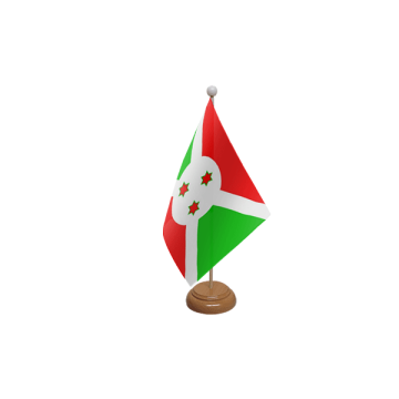 Burundi Wooden Table Flag