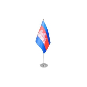 Cambodia Satin Table Flag – 9x6in (22.5 x 15 cm)