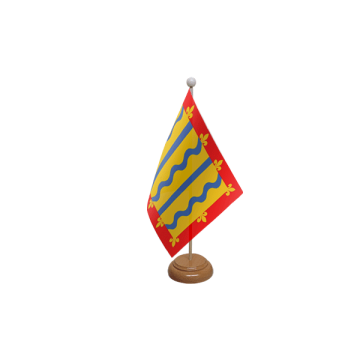 Cambridgeshire Red Wooden Table Flag – 9x6in (22.5 x 15 cm)