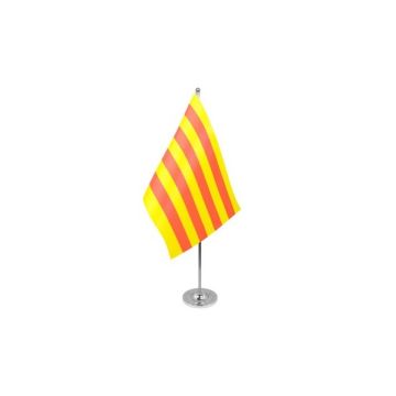 Catalonia Satin Table Flag – 9x6in (22.5 x 15 cm)