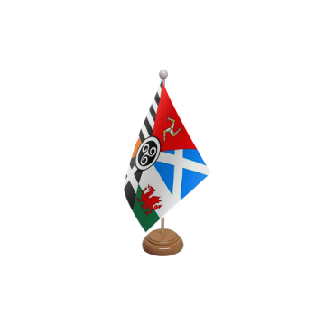 Celtic Nations Wooden Table Flag – 9x6in (22.5 x 15 cm)