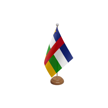 Central African Republic Large Wooden Table Flag – 18x12in (45 x 30 cm)