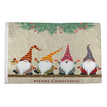 Christmas Gnomes Flag