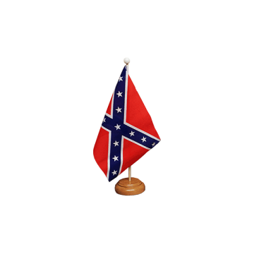 Confederate Wooden Table Flag – 9x6in (22.5 x 15 cm)