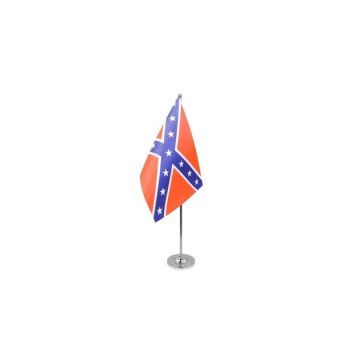 Confederate Satin Table Flag – 9x6in (22.5 x 15 cm)