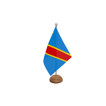 Congo DR 2006 Wooden Table Flag