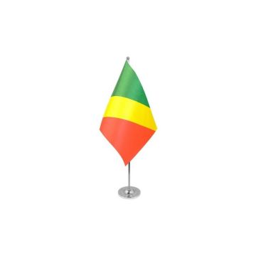 Congo Brazzaville Satin Table Flag