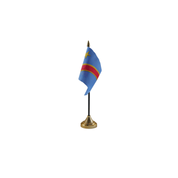 Congo DR 2006 Table Flag – 6x4in (15 x 10 cm)