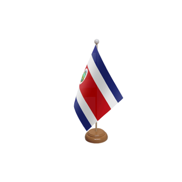 Costa Rica Large Wooden Table Flag – 18x12in (45 x 30 cm)