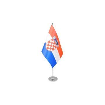Croatia Satin Table Flag – 9x6in (22.5 x 15 cm)