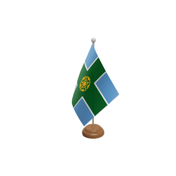 Derbyshire Wooden Table Flag