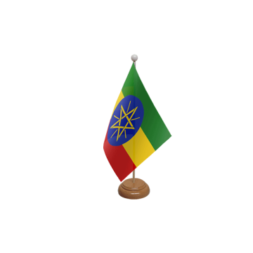 Ethiopia (with Star) Wooden Table Flag