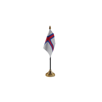 Faroe Islands Large Wooden Table Flag – 18x12in (45 x 30 cm)
