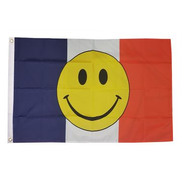 France Smiley Face Flag