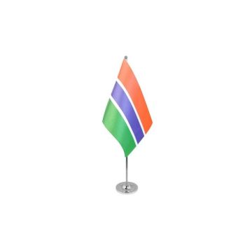 Gambia Satin Table Flag