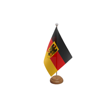Germany Crest Large Wooden Table Flag – 18x12in (45 x 30 cm)