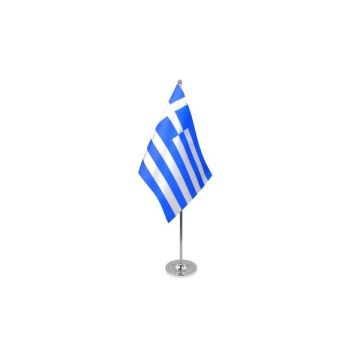 Greece Satin Table Flag – 9x6in (22.5 x 15 cm)